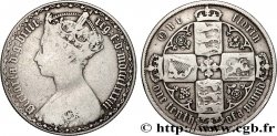 UNITED KINGDOM 1 Florin Victoria couronnée style gothique 1883 Londres