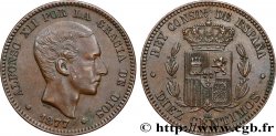ESPAGNE 10 Centimos Alphonse XII 1877 Oeschger Mesdach & CO