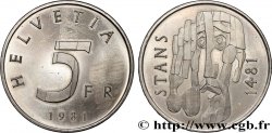 SUISSE 5 Francs 500e anniversaire du convenant de Stans 1481 1981 Berne - B