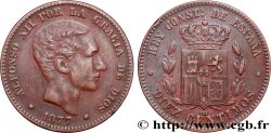 ESPAGNE 10 Centimos Alphonse XII 1877 Oeschger Mesdach & CO