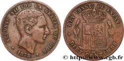 ESPAGNE 10 Centimos Alphonse XII 1878 Oeschger Mesdach & CO