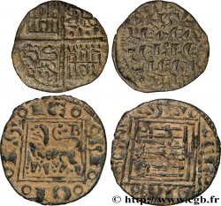 SPAIN - KINGDOMS OF CASTILE AND LEON - ALFONSO X Lot de deux oboles en billon 1252 - 1284 Burgos XF