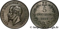 ITALIE 5 Centesimi Royaume d’Italie Victor Emmanuel II 1861 Milan - M