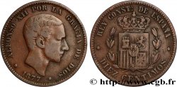 ESPAGNE 10 Centimos Alphonse XII 1877 Oeschger Mesdach & CO
