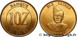 ZAÏRE 10 Zaires Maréchal Mubutu 1988