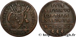 ITALIE - ÉTATS DU PAPE - PIE VII (Barnaba Chiaramonti) 1 Baiocco 1801 Rome