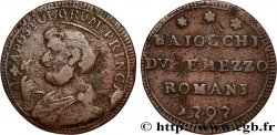 VATICAN ET ÉTATS PONTIFICAUX 2 1/2 Baiocchi St Pierre 1797 Rome