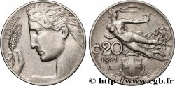 ITALIE 20 Centesimi allégorie de la Liberté 1921 Rome