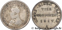 ALLEMAGNE - PRUSSE 1/6 Thaler (4 Groschen) Frédéric-Guillaume III 1817 Berlin
