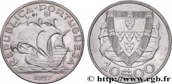 PORTUGAL 10 Escudos voilier / armes sur globe 1937  AU