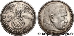 ALLEMAGNE 5 Reichsmark Maréchal Paul von Hindenburg 1938 Berlin