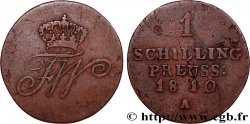 ALLEMAGNE - PRUSSE 1 Schilling Frédéric-Guillaume roi de Prusse 1810 Berlin