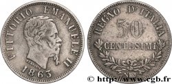 ITALIE 50 Centesimi Victor Emmanuel II 1863 Milan