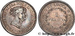 ITALY - PRINCIPALTY OF LUCCA AND PIOMBINO - FELIX BACCIOCHI AND ELISA BONAPARTE 1 Franco 1808 Florence AU