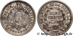 BOLIVIA 10 Centavos emblème de la Bolivie 1885 Potosi