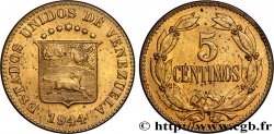 VENEZUELA 5 Centimos 1944 Philadelphie