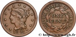 ESTADOS UNIDOS DE AMÉRICA 1 Cent “Braided Hair” 1847 Philadelphie