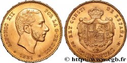 SPAIN 25 Pesetas Alphonse XII 1881 Madrid