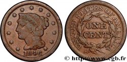 UNITED STATES OF AMERICA 1 Cent Liberté “Braided Hair” 1846 Philadelphie