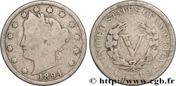 UNITED STATES OF AMERICA 5 Cents “Liberté” 1894 Philadelphie