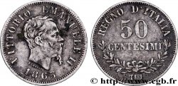 ITALIE 50 Centesimi Victor Emmanuel II 1863 Turin - T