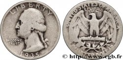 ÉTATS-UNIS D AMÉRIQUE 1/4 Dollar Georges Washington 1935 Philadelphie