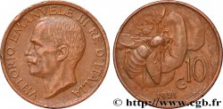 ITALIE 10 Centesimi Victor Emmanuel III 1921 Rome - R