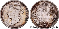 CANADA 25 Cents Victoria 1881 Heaton