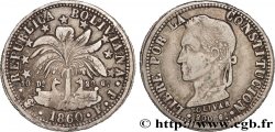 BOLIVIE 4 Soles Simon Bolivar 1860 Potosi TTB