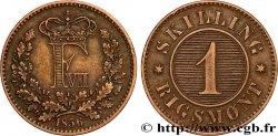 DANEMARK 1 Skilling Rigsmont Frédéric VII 1856 Altona TTB+