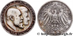 GERMANY - WÜRTTEMBERG 3 Mark Guillaume II et Charlotte 1911 Stuttgart