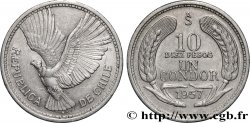 CHILI 10 Pesos ou 1 Condor 1957 Santiago du Chili