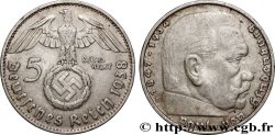 ALLEMAGNE 5 Reichsmark Maréchal Paul von Hindenburg 1938 Munich - D