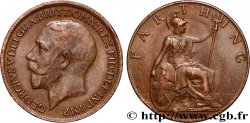 ROYAUME-UNI 1 Farthing Georges V 1919