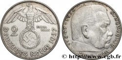 ALLEMAGNE 2 Reichsmark Maréchal Paul von Hindenburg 1937 Hambourg