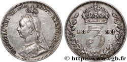 ROYAUME-UNI 3 Pence Victoria buste du jubilé 1893