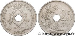 BELGIQUE 25 Centimes Albert Ier 1922  TTB