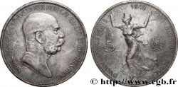 AUTRICHE 5 Corona 60e anniversaire du règne de François-Joseph Ier 1908