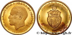 TUNISIE 10 Dinars Proof Habib Bourguiba 1966 Paris SPL