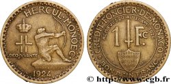MONACO 1 Franc émission du Crédit Foncier de Monaco 1924 Poissy