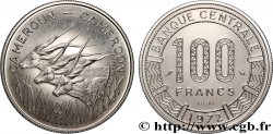 CAMEROUN Essai de 100 Francs légende bilingue, type Banque Centrale, antilopes 1972 Paris