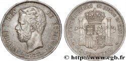 ESPAGNE - ROYAUME D ESPAGNE - AMÉDÉE Ier 5 Pesetas 1871 Madrid