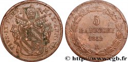 VATICAN AND PAPAL STATES 5 Baiocchi frappé au nom de Pie IX an VI 1852 Rome