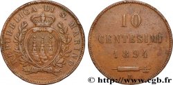SAINT-MARIN 10 Centesimi écu aux trois tours 1894 Rome