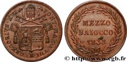 VATICAN ET ÉTATS PONTIFICAUX 1/2 Baiocco Grégoire XVI an VIII 1838 Rome