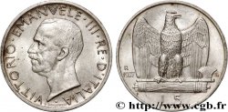 ITALIE 5 Lire Victor Emmanuel III 1927 Rome