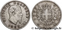 ITALIE 1 Lire Victor Emmanuel II 1867 Milan