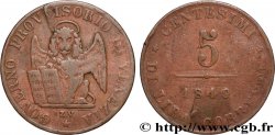 ITALIE - RÉPUBLIQUE DE VENISE 5 Centesimi Gouvernement provisoire de Venise 1849 Venise