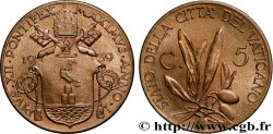 VATICAN ET ÉTATS PONTIFICAUX 5 Centesimi Pie XII an I 1939 Rome