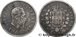 ITALIE 50 Centesimi Victor Emmanuel II 1863 Turin - T